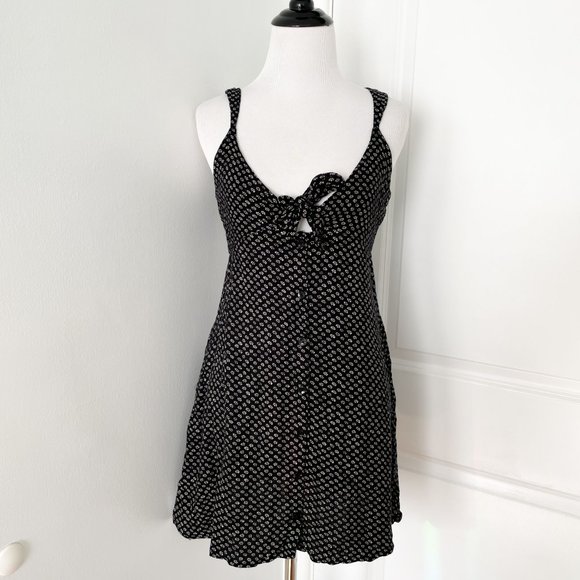 Volcom Black and White Try The Knot Floral Print Dress - Picture 2 of 6